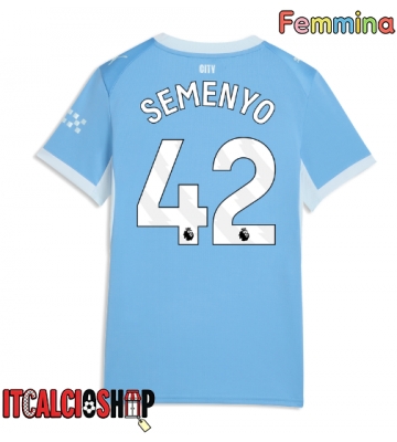 Manchester City Antoine Semenyo #42 Prima Maglia Femmina 2026-27 Manica Corta